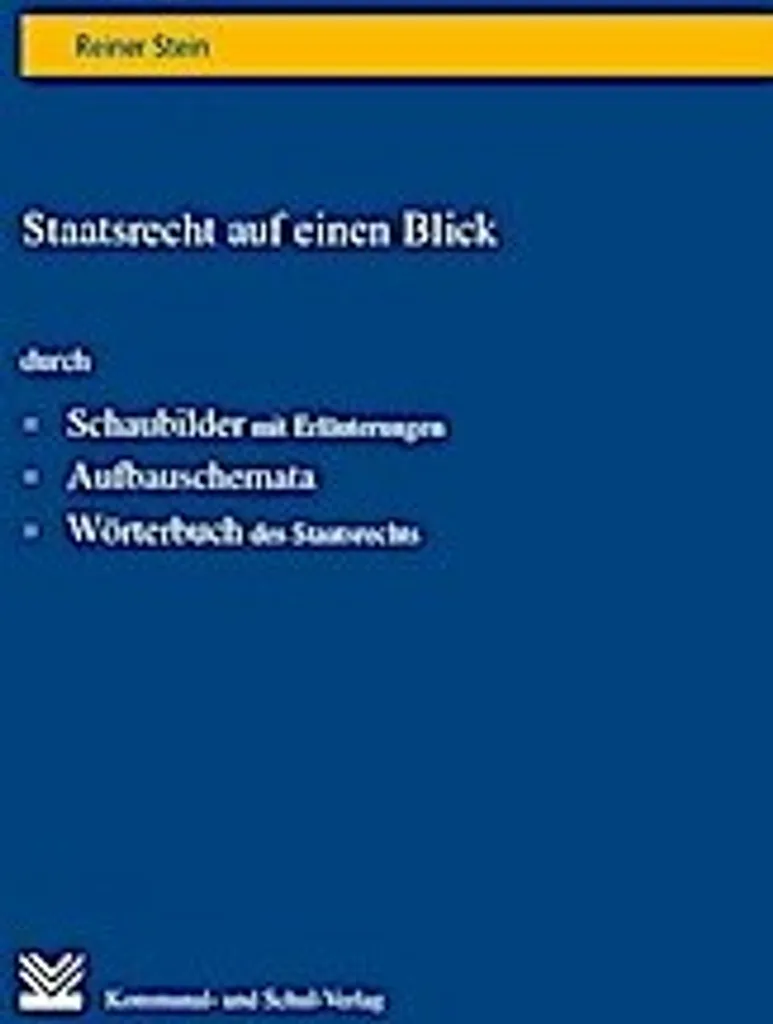Staatsrecht auf einen Blick : Synthèse visuelle de droit de l'État