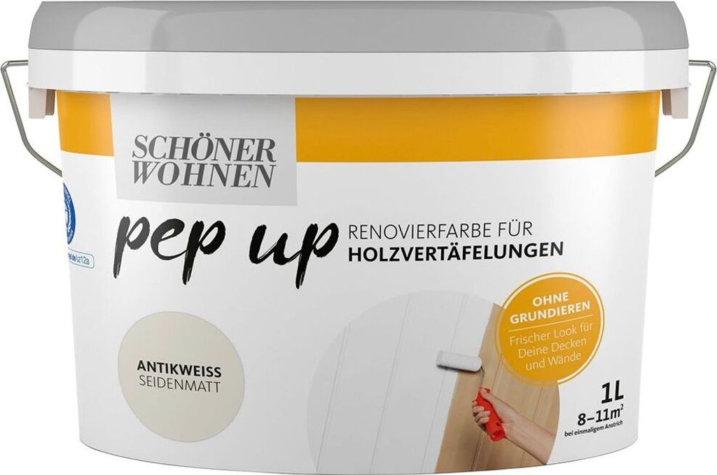 Pep up Renovierfarbe für Holzvertäfelungen Antikweiss Produktbild 