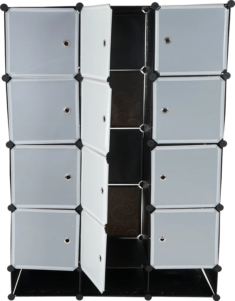 Étagère enfichable penderie à 8 cubes pour dressing modulable