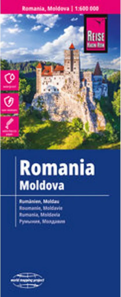 Carte Roumanie Moldavie indéchirable 1:600.000 : ne vous perdez plus jamais