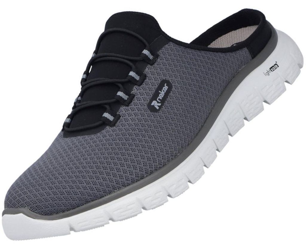 Rieker Herren Sabot Slipper Grau