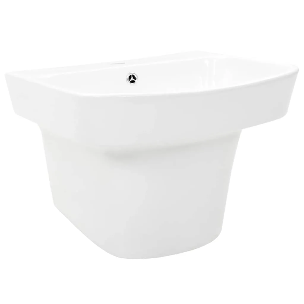 Lavabo Mural Blanc en Céramique Haute Qualité - Dimensions 500x450x410 mm