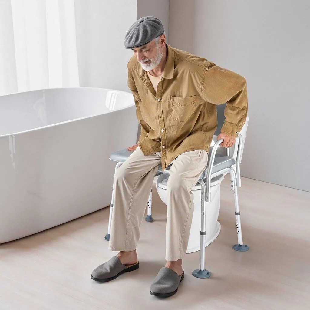 Chaise percée bariatrique pour éviter les chutes, hauteur modulable - 8