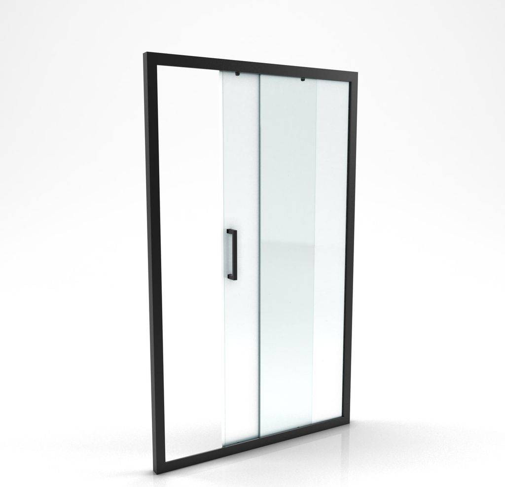 Porte de douche coulissante 120x200 cm - Verre transparent Image du produit 