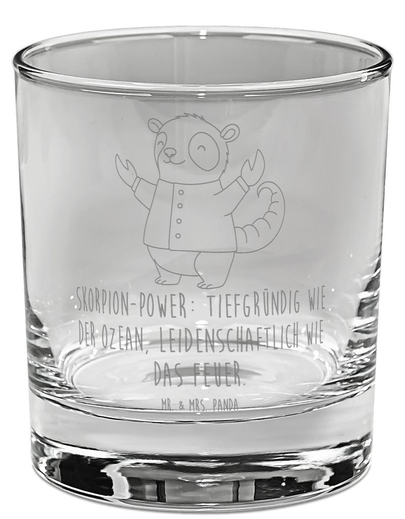 Mr. & Mrs. Panda Tumbler Skorpion Astrologie - Transparent - Geschenk, gravur glas, für Gin, Aszendent, Geburtstagsgeschenk, Sternzeichen, Tierkre...