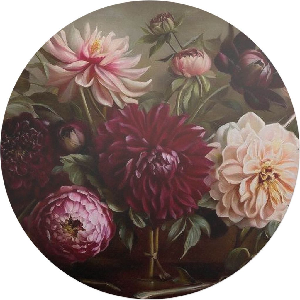 Blumenstrauß – Bodenschutzmatte – Stuhlunterlage – Bürostuhlmatte – Rutschfeste Bodenmatte – Schutzmatte für Hartboden – fi 100 cm