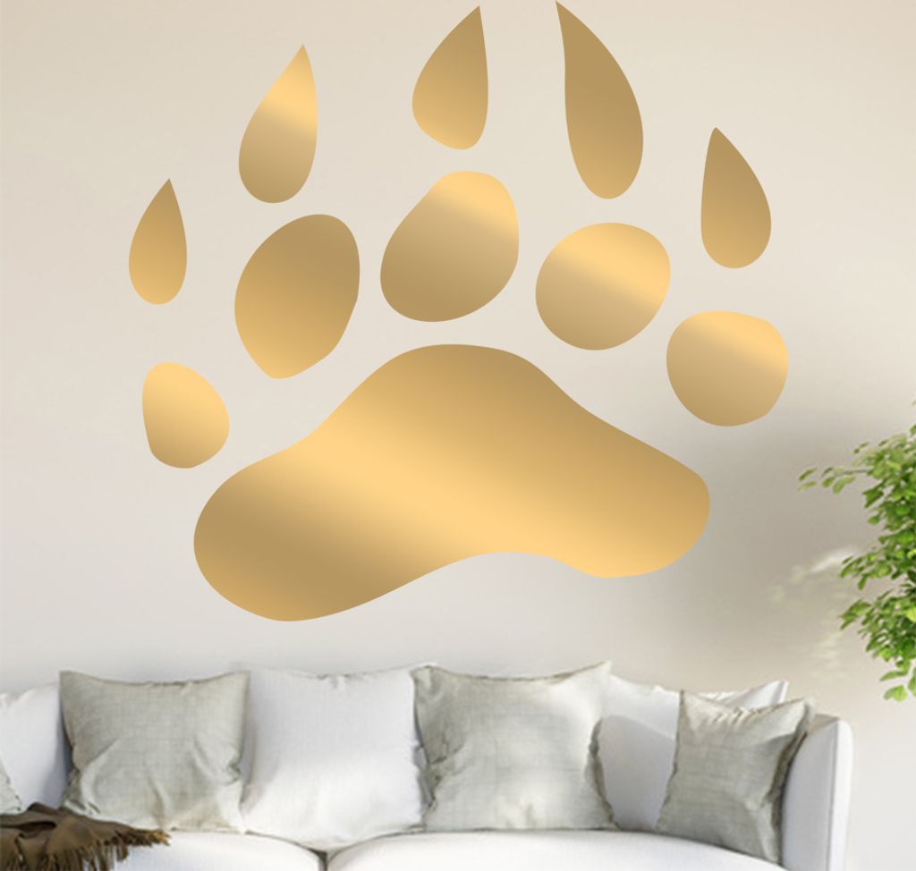 Bärentatze Wandtattoo in 6 Größen - Wandaufkleber Wall Sticker - Dekoration, Küche, Wohnzimmer, Schlafzimmer, Badezimmer