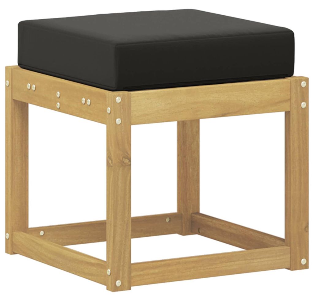vidaXL Outdoor Hocker Bank Weiß 43 x 43 x 45 cm Massivholz Akazie