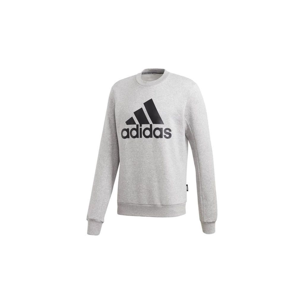 adidas Pullover Rundhals Herren, Größe:L, Farbe:Grau