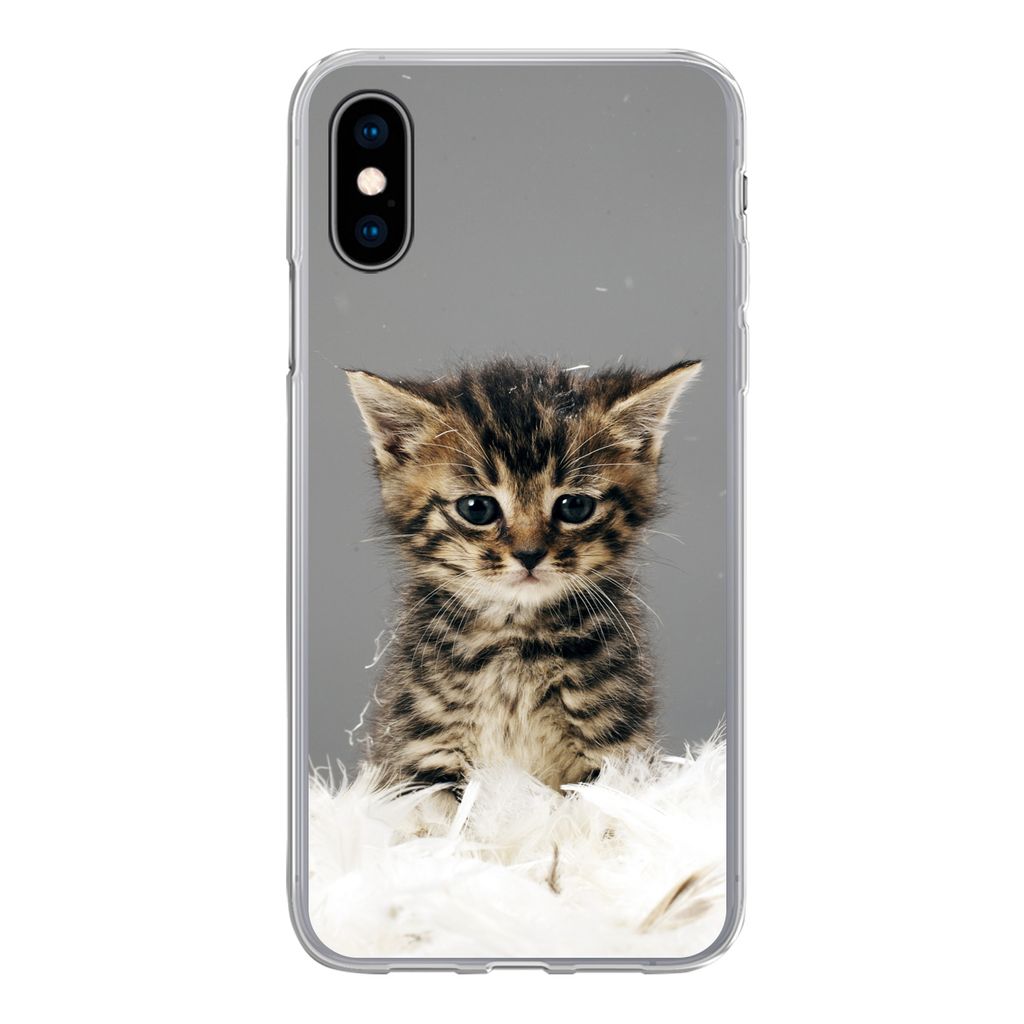 MuchoWow® Handyhülle Schutzhülle Hülle für iPhone X Katze - Produktbild 