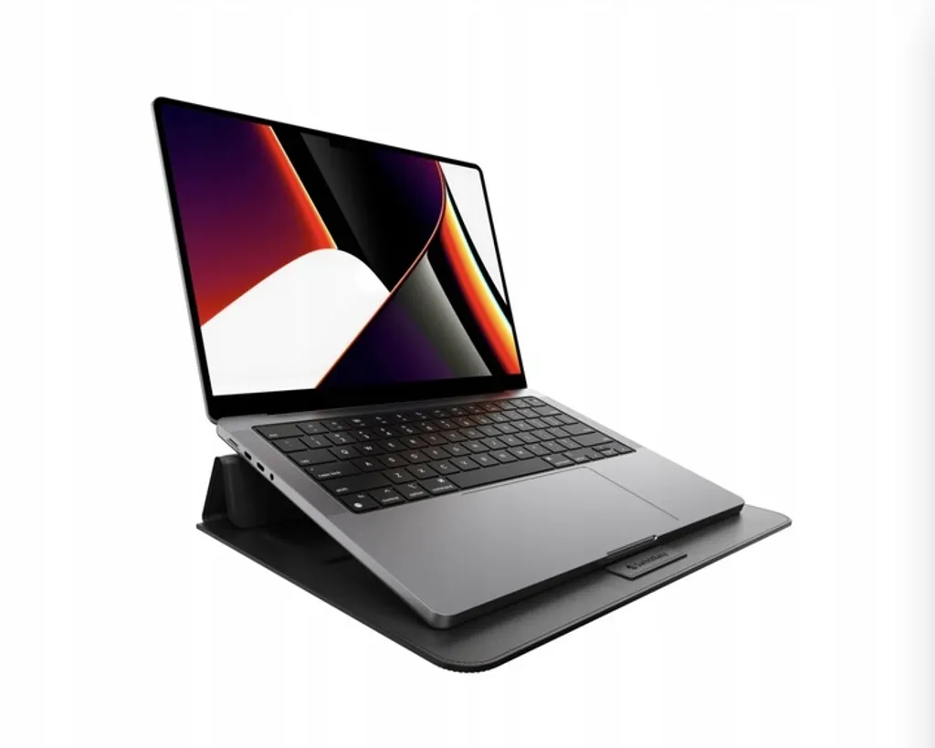 Étui MacBook Pro 16 et Air 15 SwitchEasy EasyStand Cuir avec Support Noir