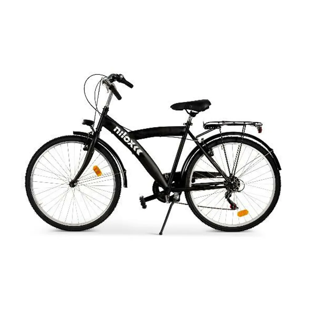Vélo de ville idéal pour vélotaf Nilox Bici Musculaire noir en acier