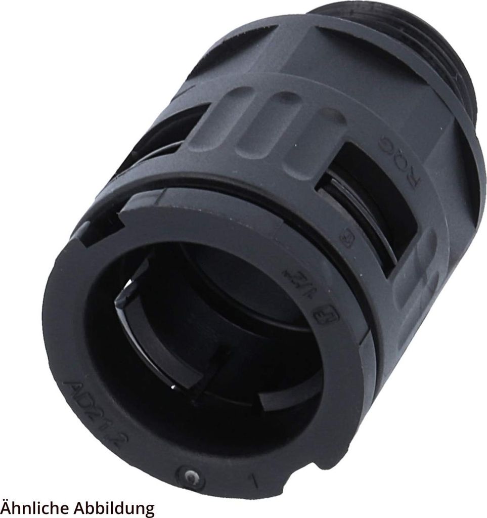 FLEXA RQG1-M Schnellverschraubung gerade Gewinde M20x1,5 für Schlauch-Außendurchmesser 18,5mm konisch dichtend mit