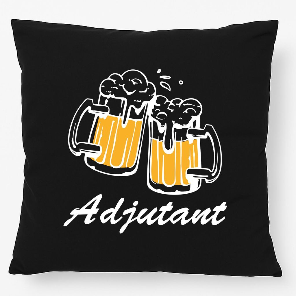 Huuraa Kissen Adjutant Schützenfest 40x40cm mit Füllung Black Baumwolle Dekokissen Geschenkidee
