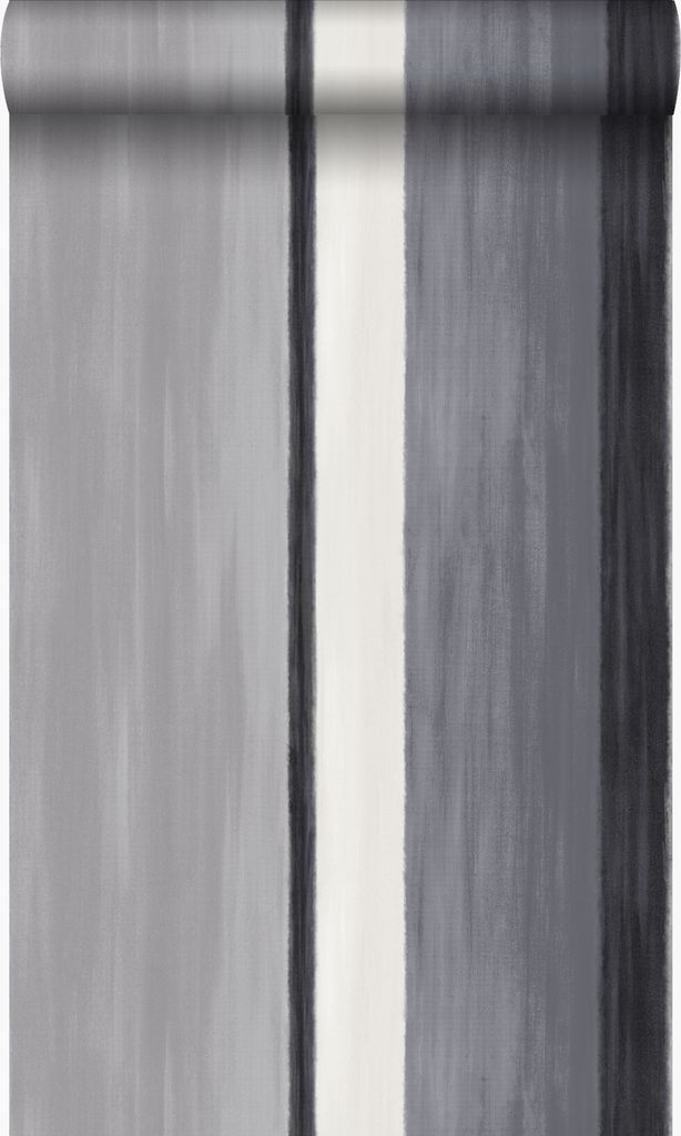 Origin Wallcoverings Tapete Streifen Schwarz und Grau 53 cm Produktbild 