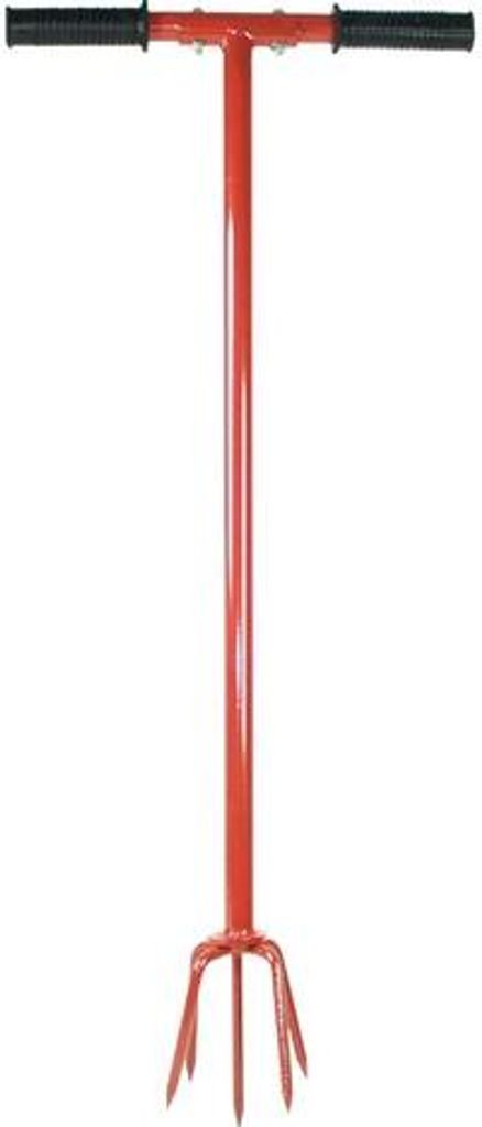 Erdkralle mit 5 Zinken & Zentrierspitze, 96 cm - Manueller Bodenlüfter & Gartenkralle - Rückenschonend & Ergonomisch