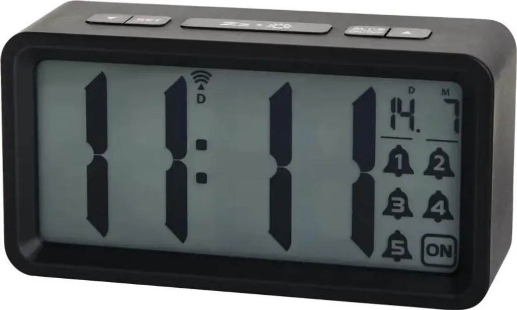 Technoline WT 496 Réveil Radio-piloté Noir - Heure Précise par Signal DCF - 3