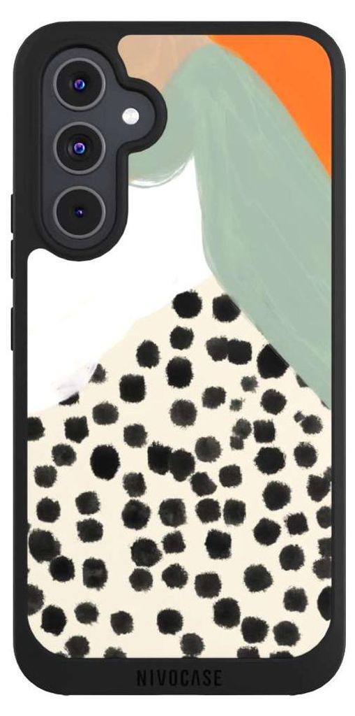 NIVOCASE Handyhülle für Samsung Galaxy A54 5G Hülle NIVOpure Case Schwarz Abstrakt Boho Kunst