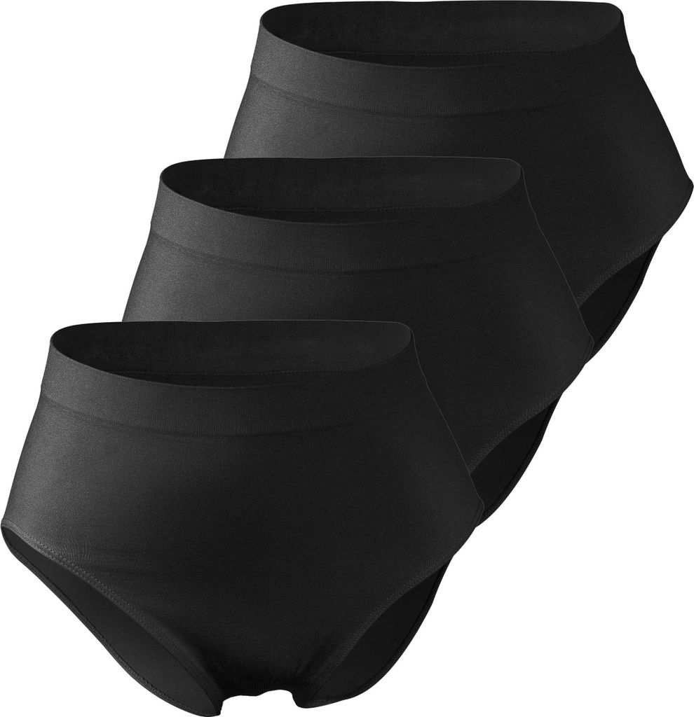 Yenita® Taillenslip - Maxi Slip 3er Set XXL schwarz Produktbild 