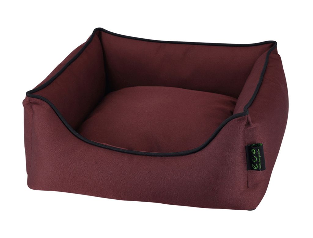 NOBBY Komfortbett eckig "Esat" bordeaux, 75 x 60 x 23 cm