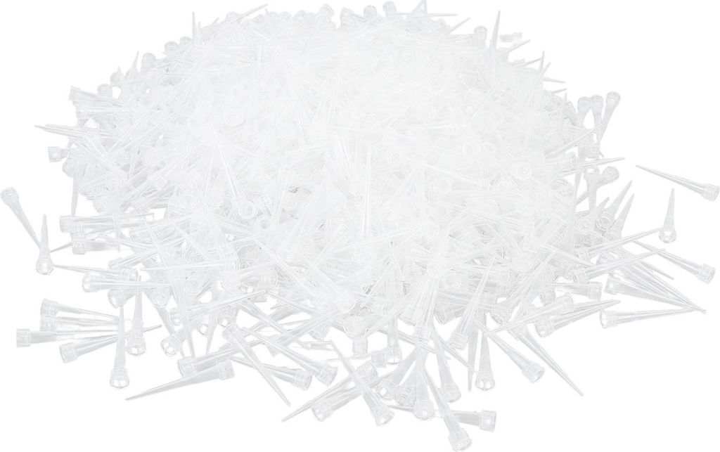 1000 Stück Pipettenspitzen 10ul Kunststoff Universal für Laboranalyse Heimprojekte Pflanzenforschung