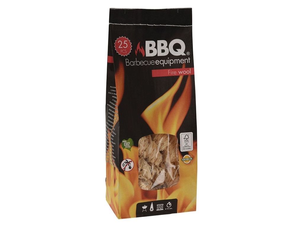 Bbq Aanmaak Houtwol Krullen 25 Stuks