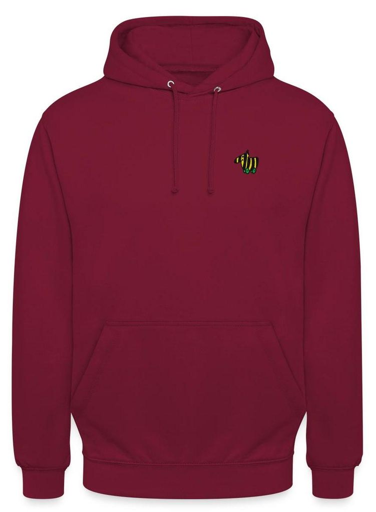Spreadshirt Janosch Tigerente Stick Uni Hoodie, L, Bordeaux
