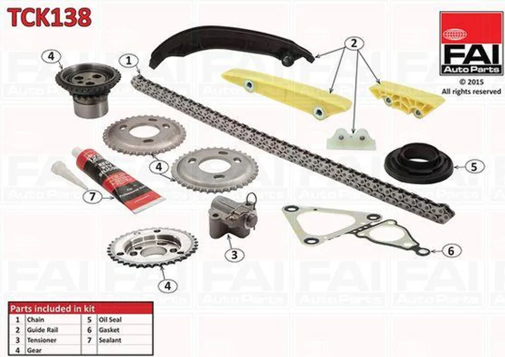 Kit Distribution TCK138 avec Chaîne Renforcée pour Defender et Transit
