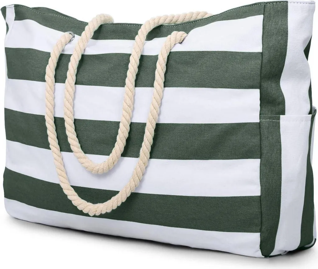 Fini le Sable avec ce Sac de Plage Imperméable Vert - Grand Format XL
