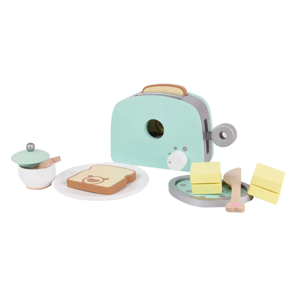 Grille-pain en bois 13 accessoires : Kit interactif pour petit chef