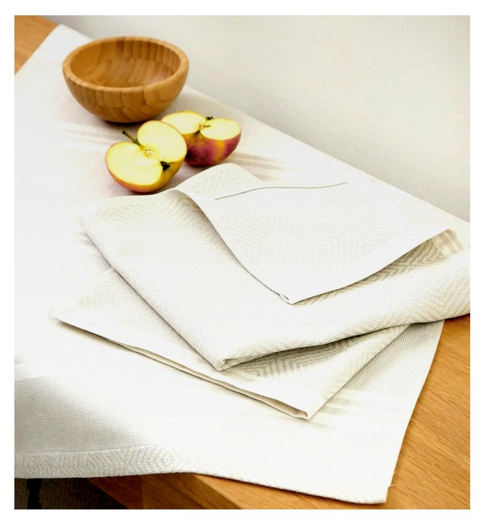 Geschirrtücher Modern Kitchen 'Blockstreifen' Beige 50 x 70 cm