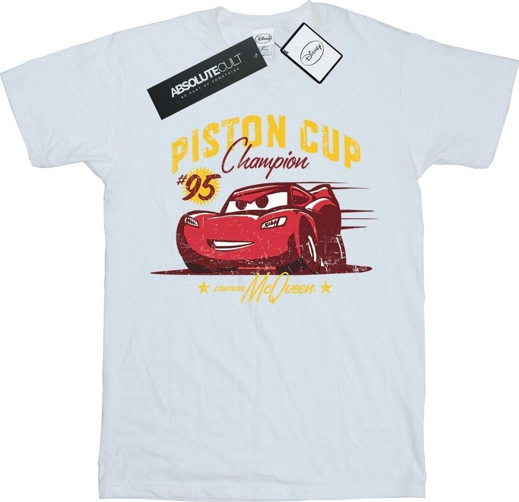 Disney - "Cars Piston Cup Champion" T-Shirt für Jungen BI11865 (152-158) (Weiß)