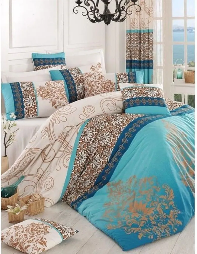 Housse de Couette Confort Turquoise Adal pour une Chambre Relaxante