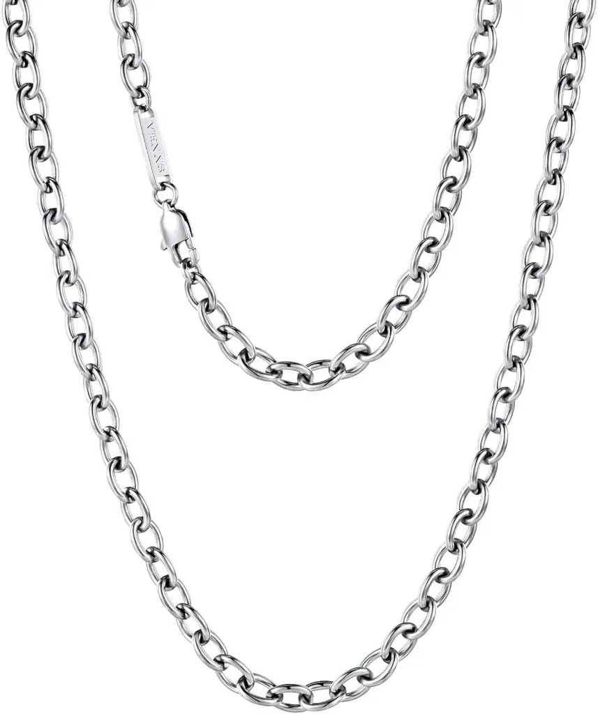 Collana 50cm Acciaio Oro 18K Prezzo Outlet - Catena 2mm Uomo Donna Durable