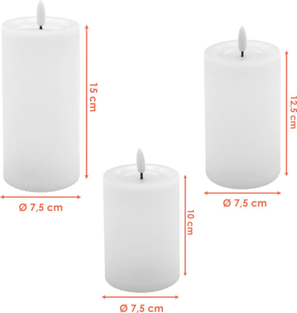Bougie LED d'extérieur avec minuterie et effet de flamme - Image du produit 