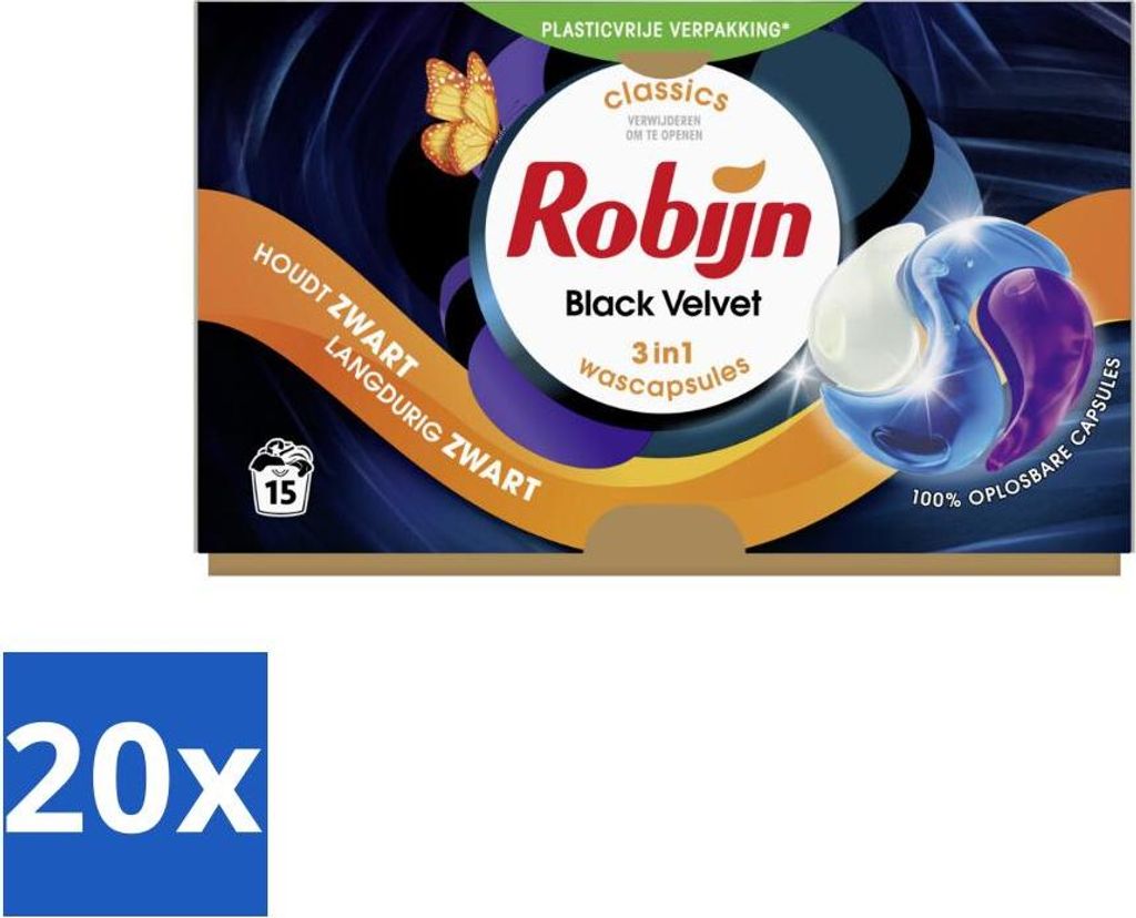 Robijn - 3-in-1 Black Velvet - Waschkapseln - 15 Wäschen - Produktbild 