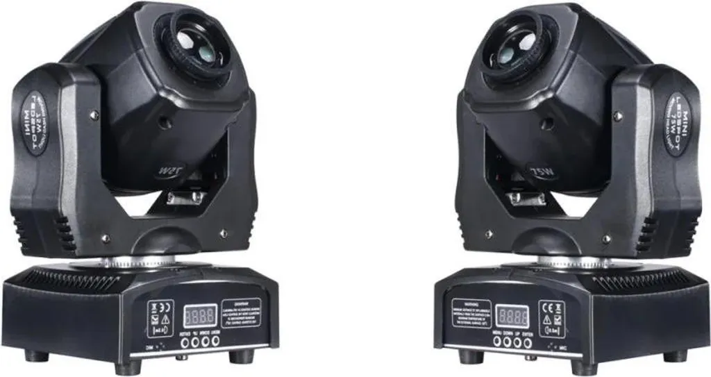 Pack de 2 Projecteurs de Scène Haute Luminosité avec Prise EU Standard