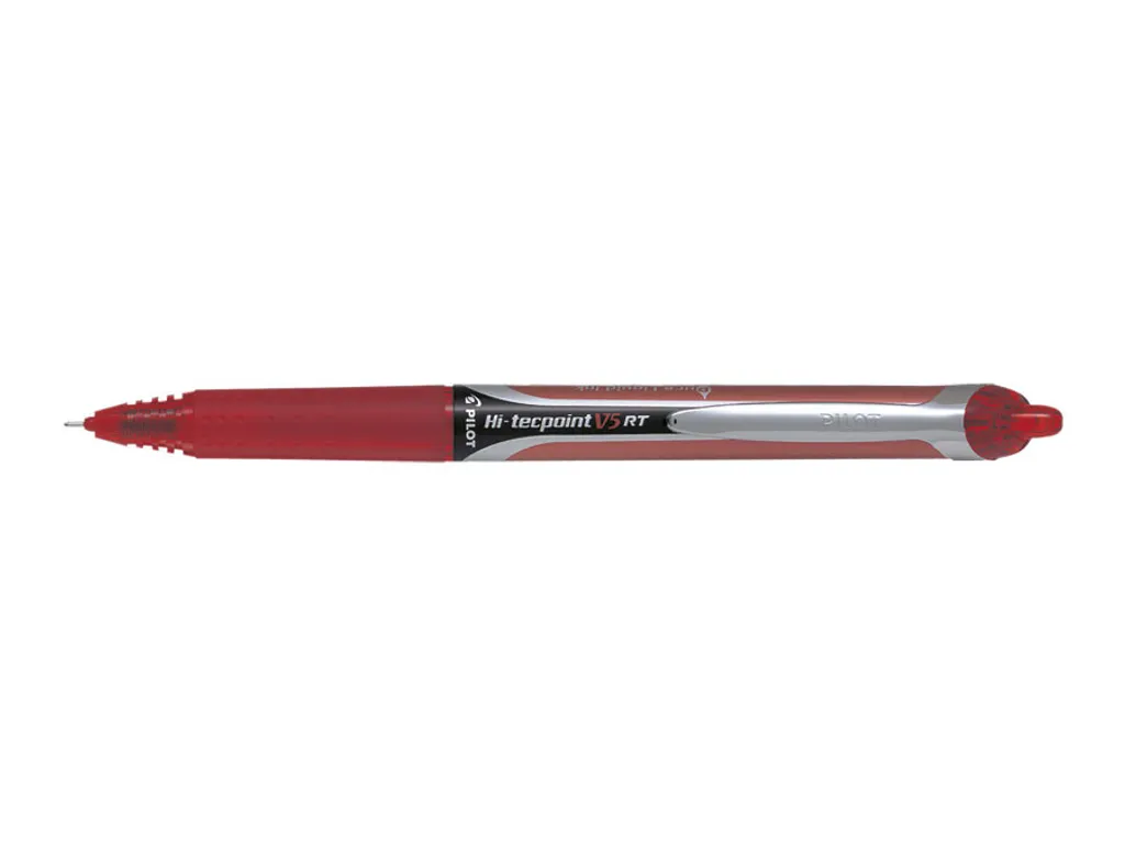 Stylos Roller Pointe Aiguille Pilot V5 Hi-Tecpoint Rouge - Pack de 12