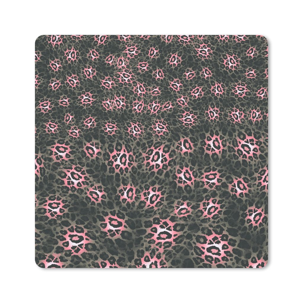 MuchoWow Mauspad Mousepad Leopard - Muster - Tier 20x20 cm - Mousepads - Maus Mat - Pad - Mausunterlage - Desk Mat - Bureauartikeln