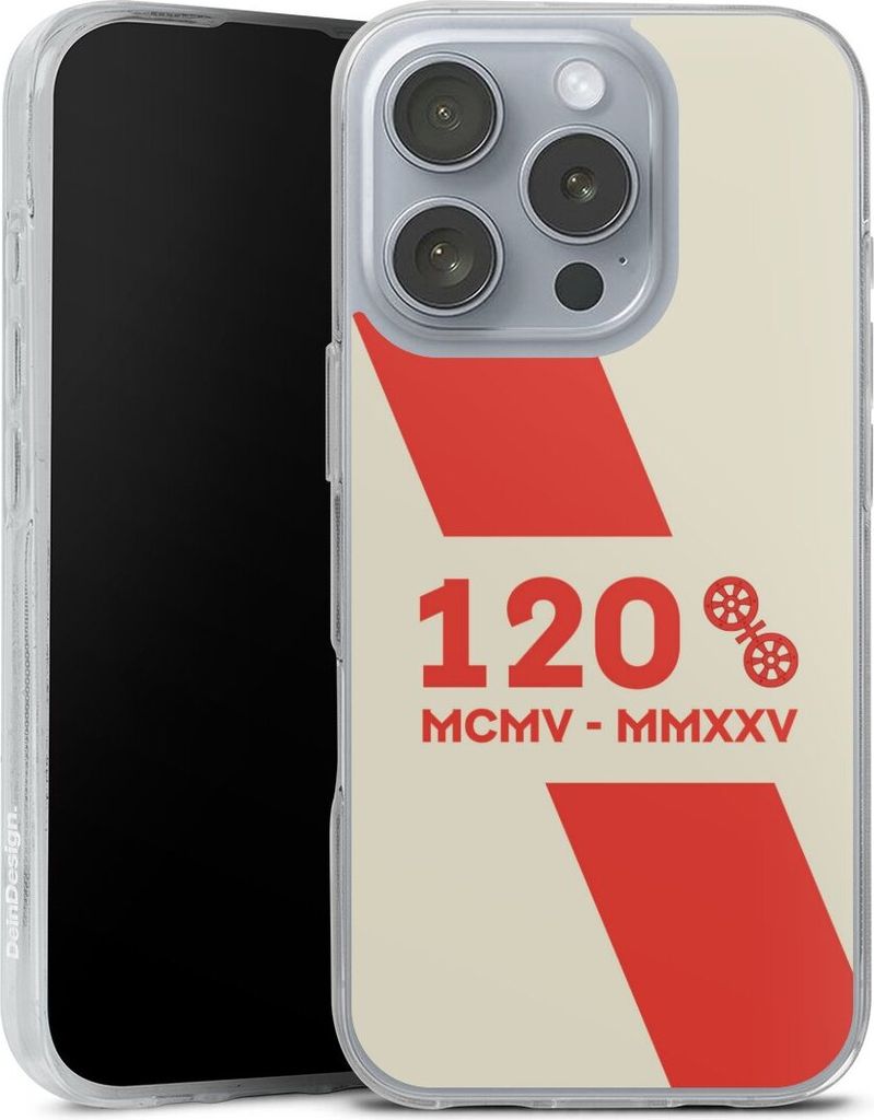 DeinDesign Handyhülle für Apple iPhone 16 Pro Silikon Hülle Case Smartphone Schutzhülle 1. FSV Mainz 05 E.V. 120 Jahre Bundesliga