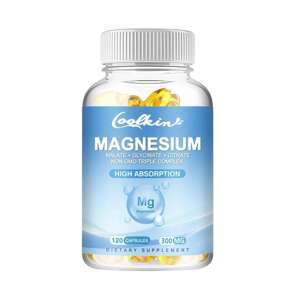 Triple Magnesium Complex 300mg (120 Kapseln) Nahrungsergänzungsmittel, Muskeln, Energie, Verspannung
