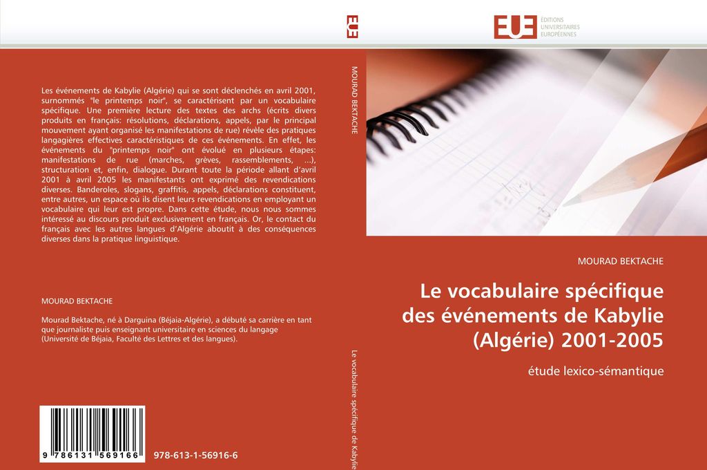 Le vocabulaire spécifique des événements de Kabylie (Algérie) 2001-2005