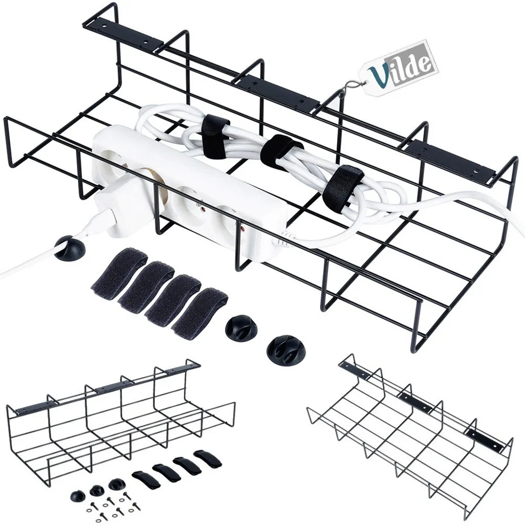 Cable Management Kit Metallo Nero per Setup Gaming e PC Office - 13