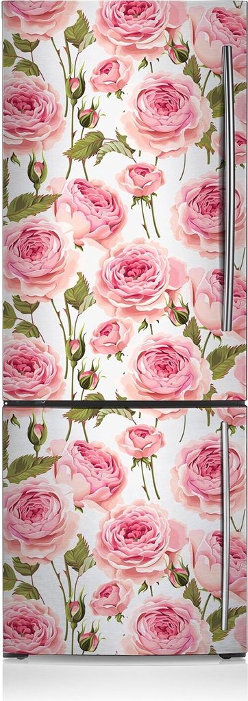 Aufkleber Kühlschrankmagnete Dekoration Kühlschrankfolie 70x190 cm - Schöne Rosen