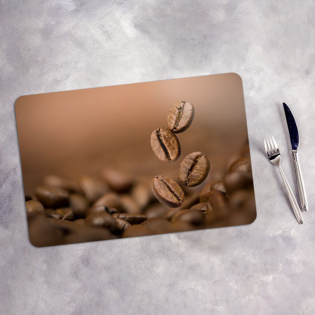 Tischset 4x45x30 cm Platzset Tischmatte Platzmatte Untersetzer - Kaffee Coffee Bohnen