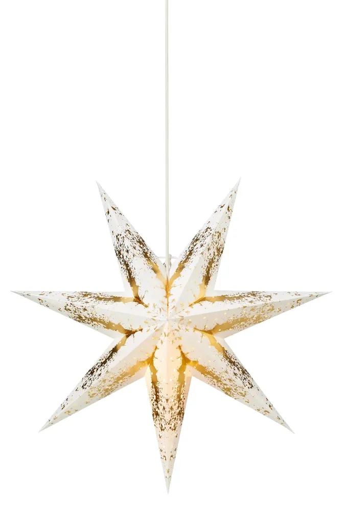 Suspension étoile TILDE Markslojd 705548 blanche et argent de 45cm