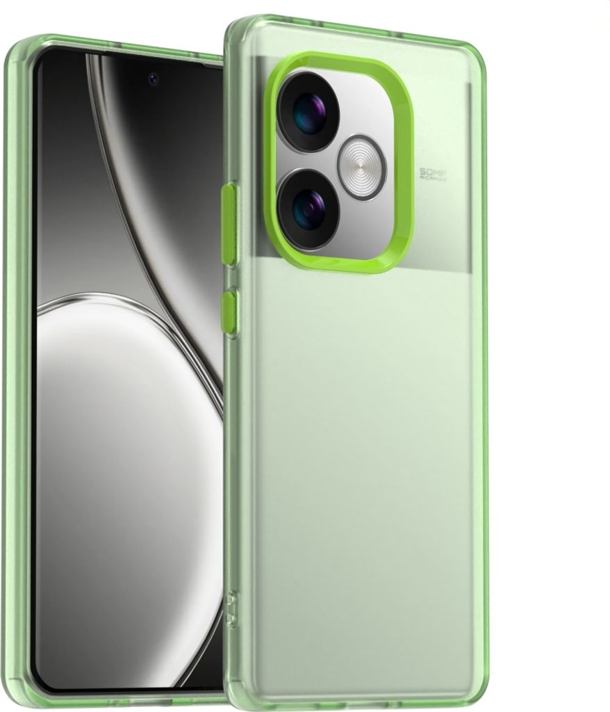 Handyhülle für Realme GT Neo 6 SE Schlank Durchscheinend Matt Stoßfest Schutzhülle Grün