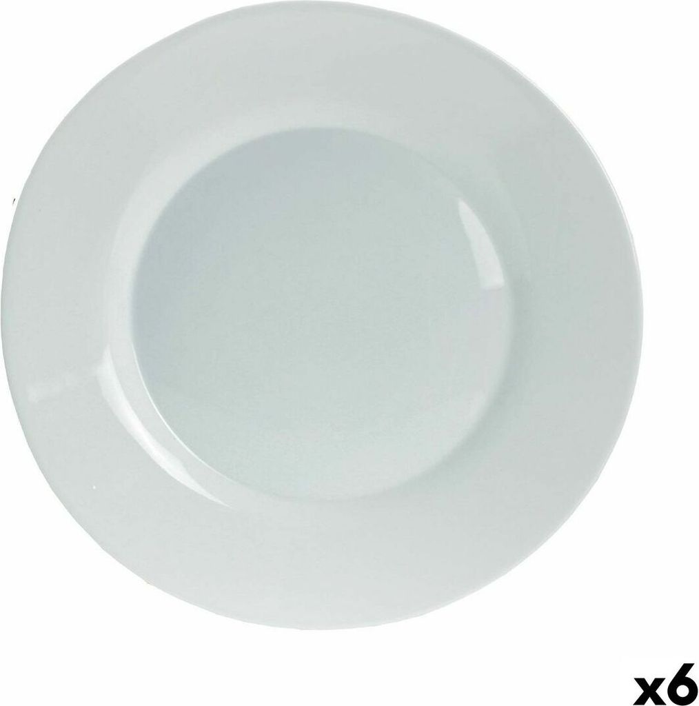 Plato Llano Bormioli Rocco Toledo Vidrio 25 cm (6 Unidades)