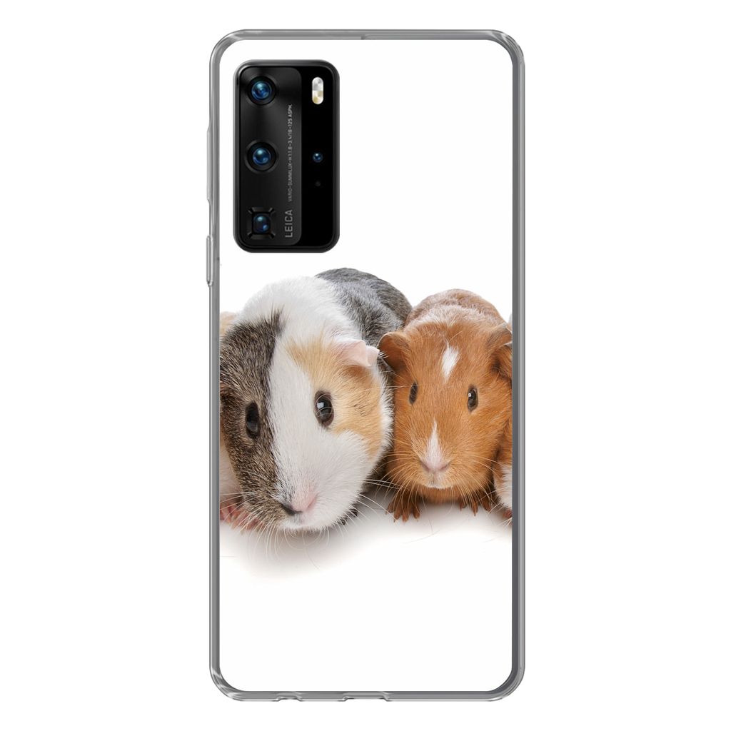 MuchoWow Handyhülle Schutzhülle Hülle für Huawei P40 Pro Fünf Meerschweinchen Silikon Softcase Handy Hülle - Schutz
