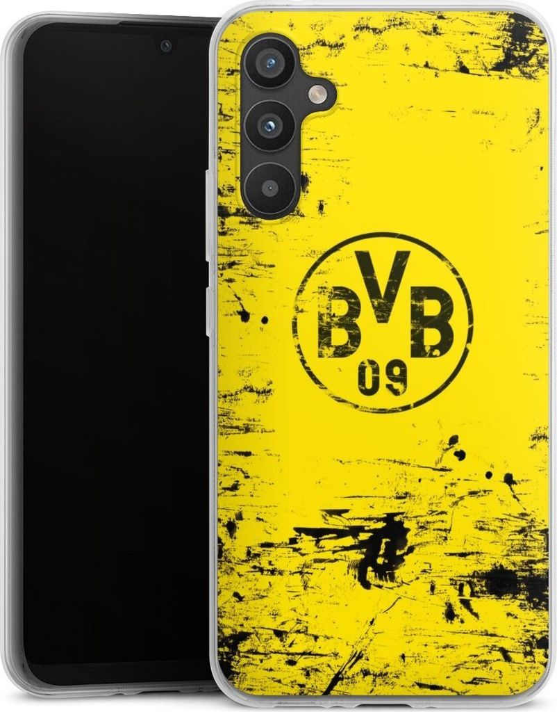 DeinDesign Handyhülle für Samsung Galaxy A34 5G Silikon Hülle Case Smartphone Schutzhülle BVB Borussia Dortmund Offizielles Lizenzprodukt